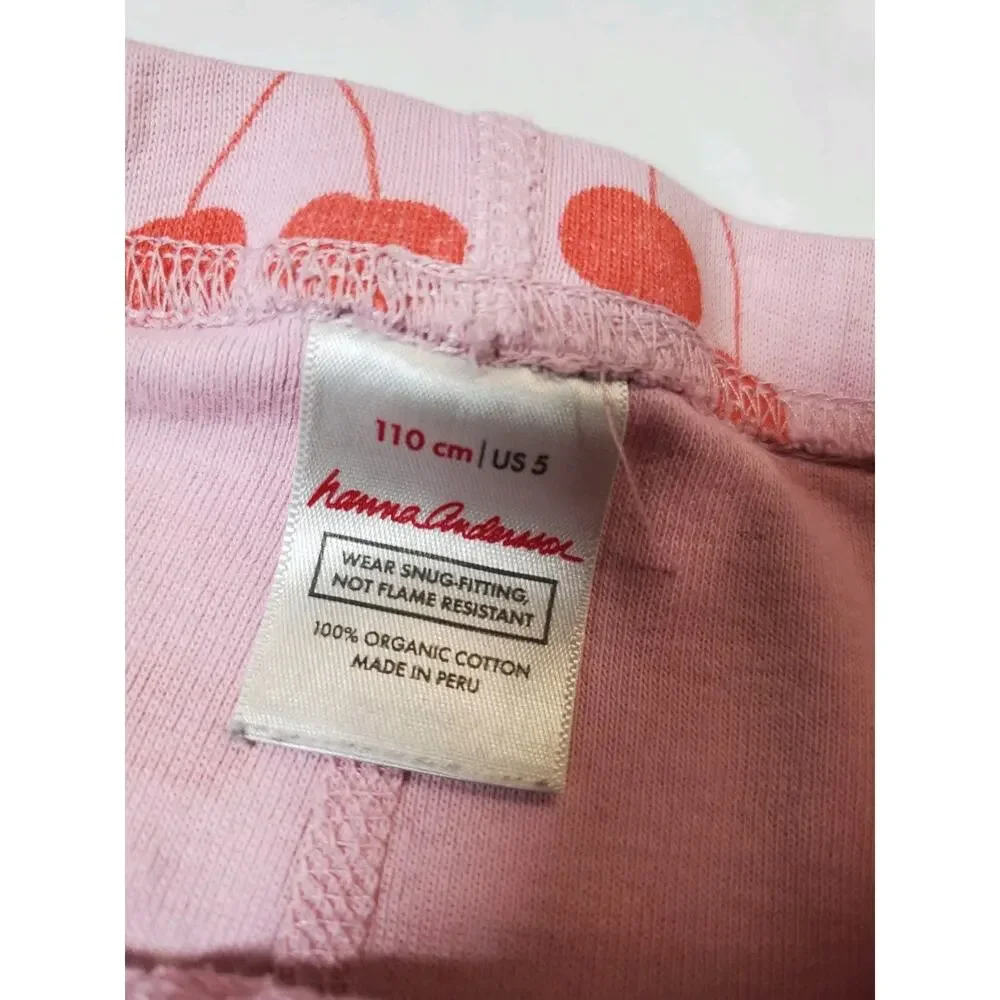 Hanna Andersson 110 Girls 5 LOT Bottoms Shorts Top Carrots Cherries Pumpkins‎